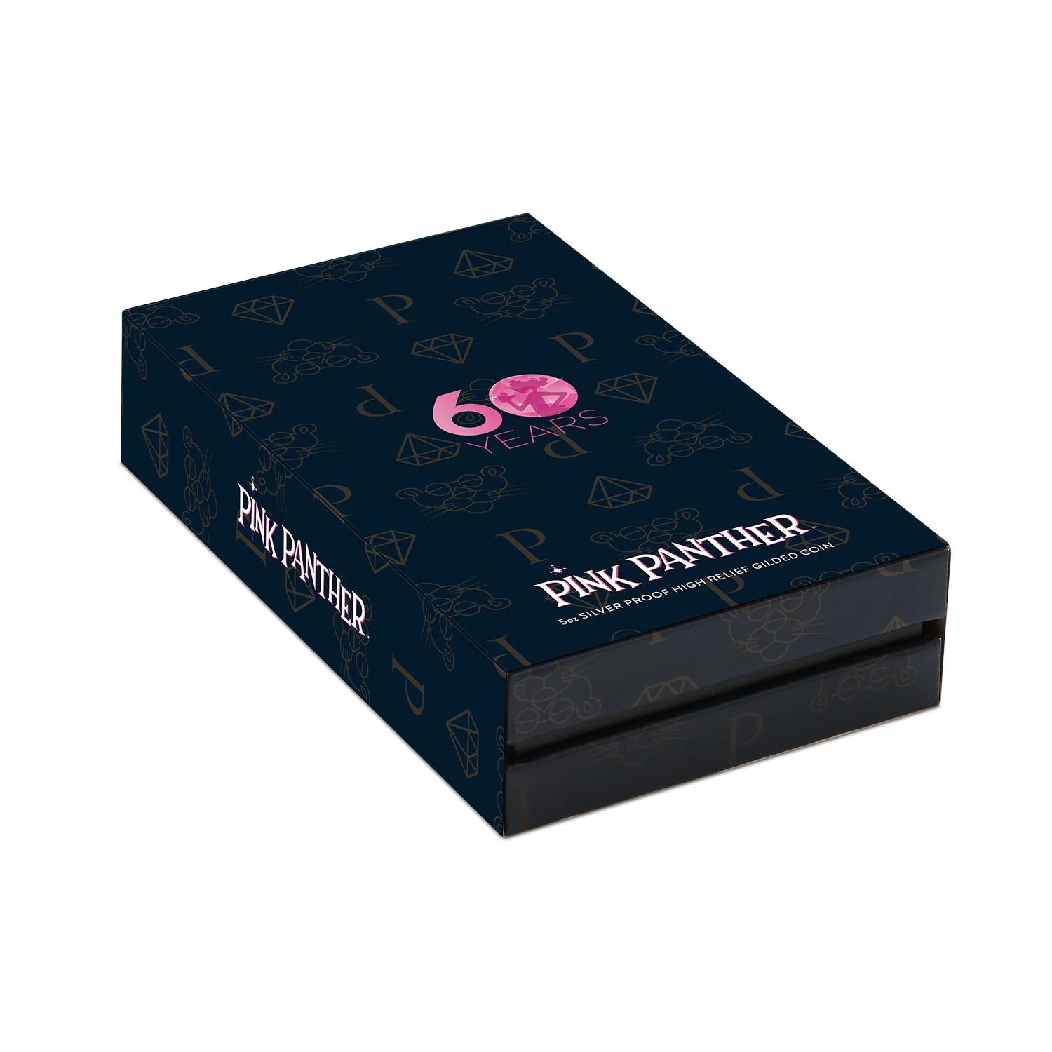 The Pink Panther 60th Anniversary 2024 $5 High Relief Gold-plated 5oz Silver Proof Coin - Image 4