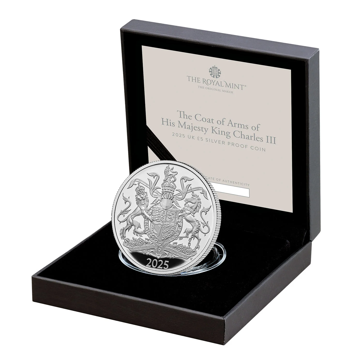 Great Britain Royal Arms of Charles III 2025 £5 Silver Proof Coin - Image 3