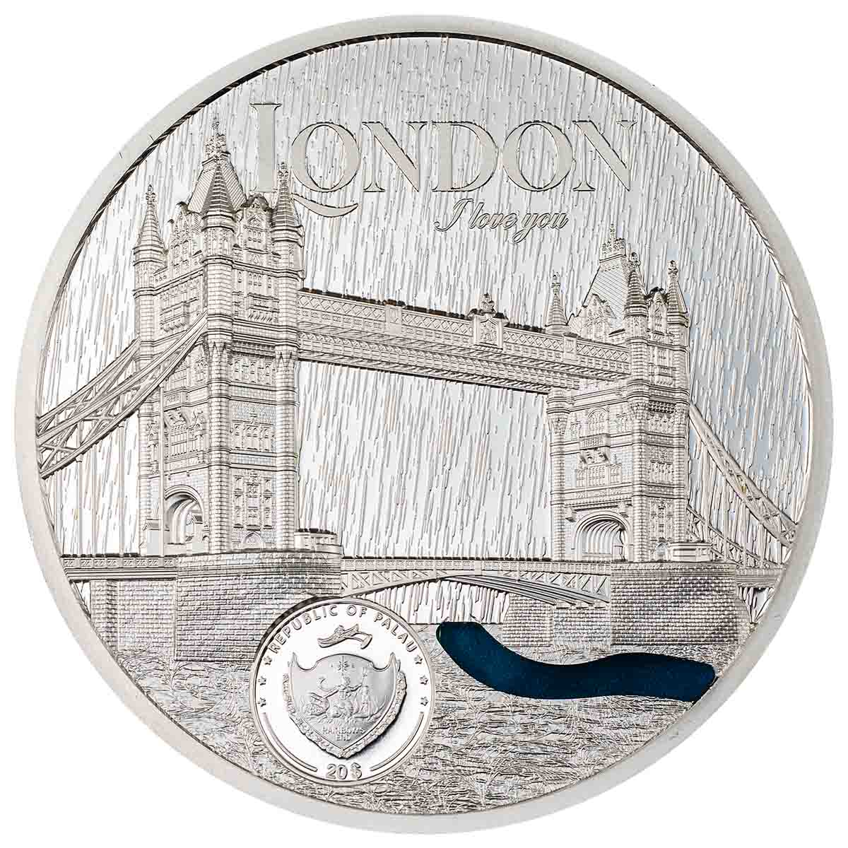 Tiffany Art Metropolis London 2023 $20 Ultra High Relief 3oz Silver Proof Coin - Image 2