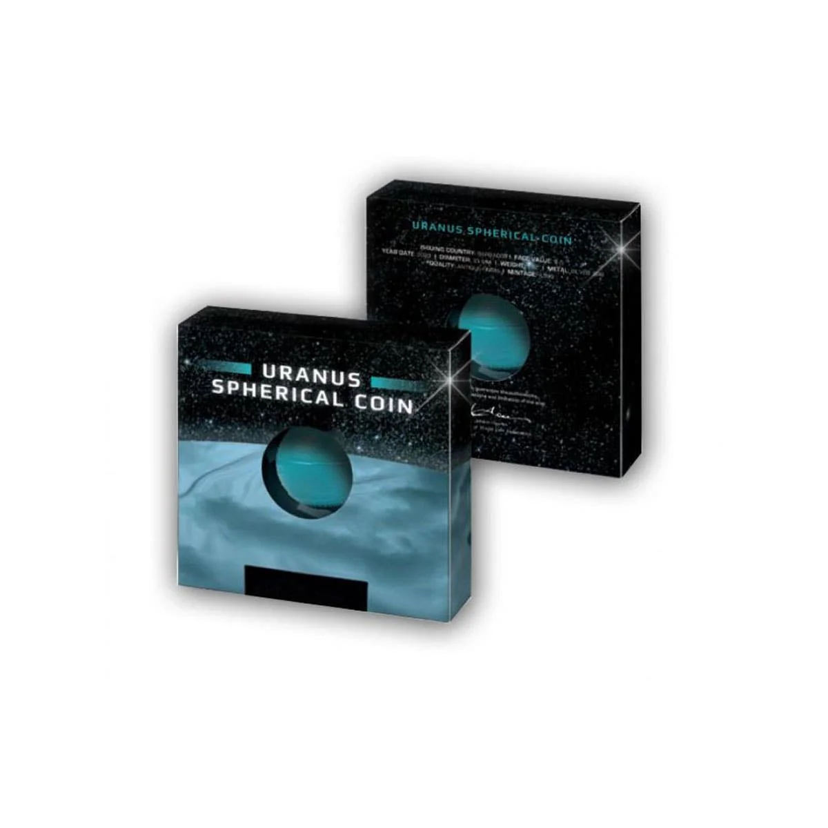 Uranus 2023 $5 Spherical 1oz Silver Antique Coin - Image 5