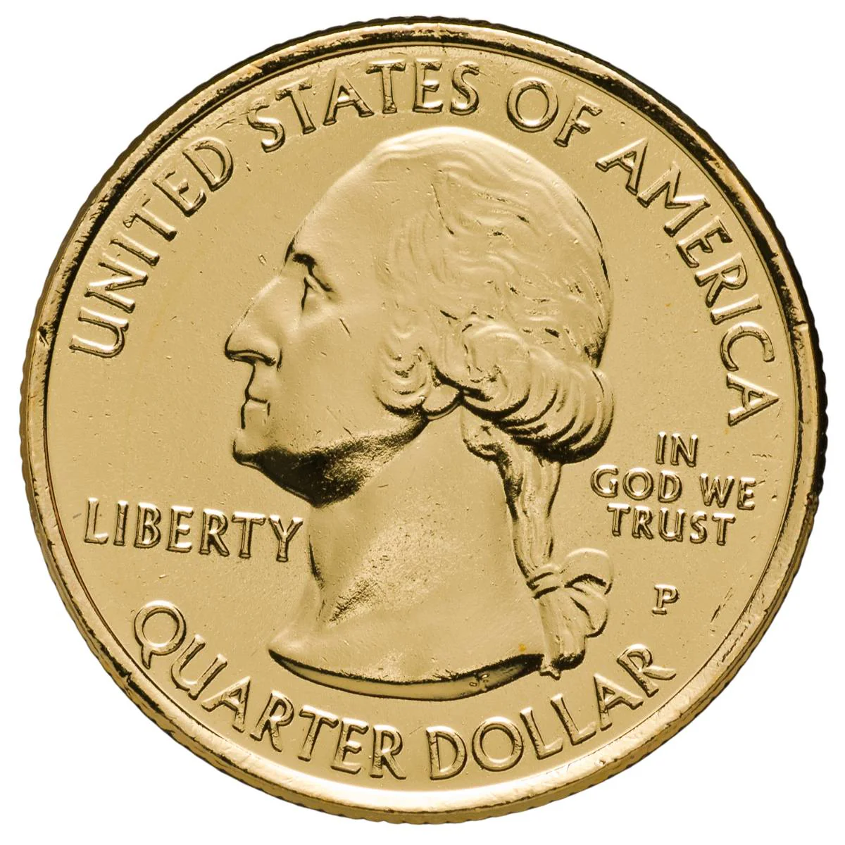 America the Beautiful 2010 Quarter Yellowstone Gold-plated Coin - Image 2