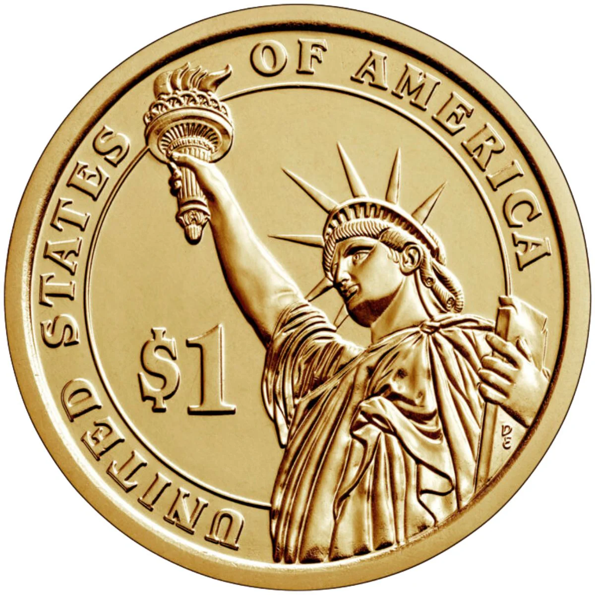 US Presidents 2020 $1 George H.W. Bush Gold-plated Coin - Image 2