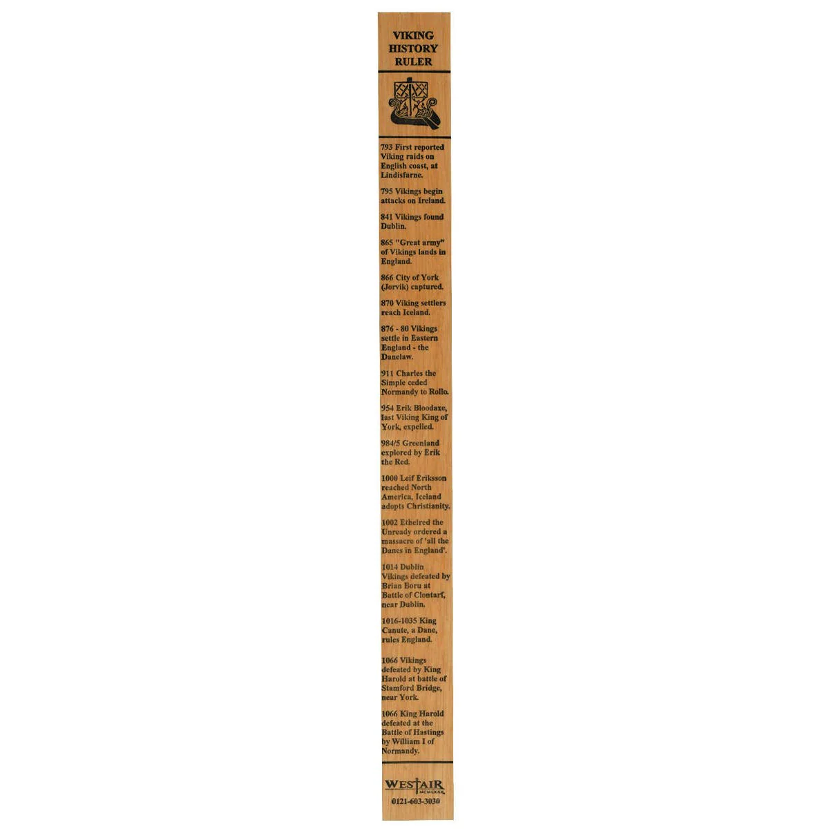 Viking History Ruler - 30cm