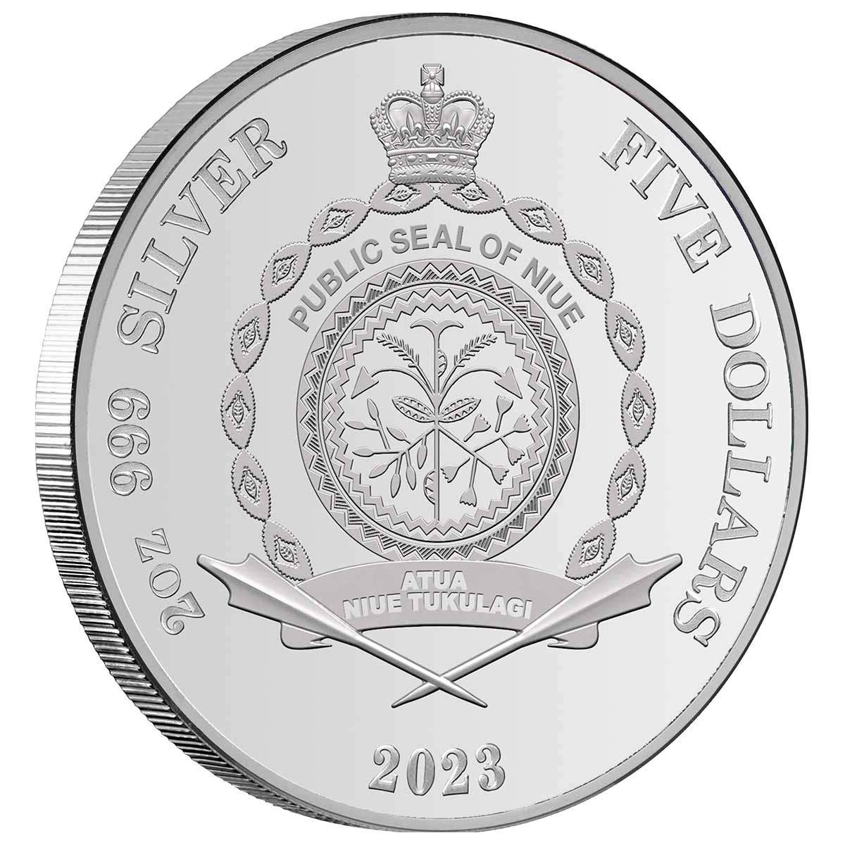 Forces of Nature 2023 $5 Volcano Ultra High Relief 2oz Silver Proof Coin - Image 2