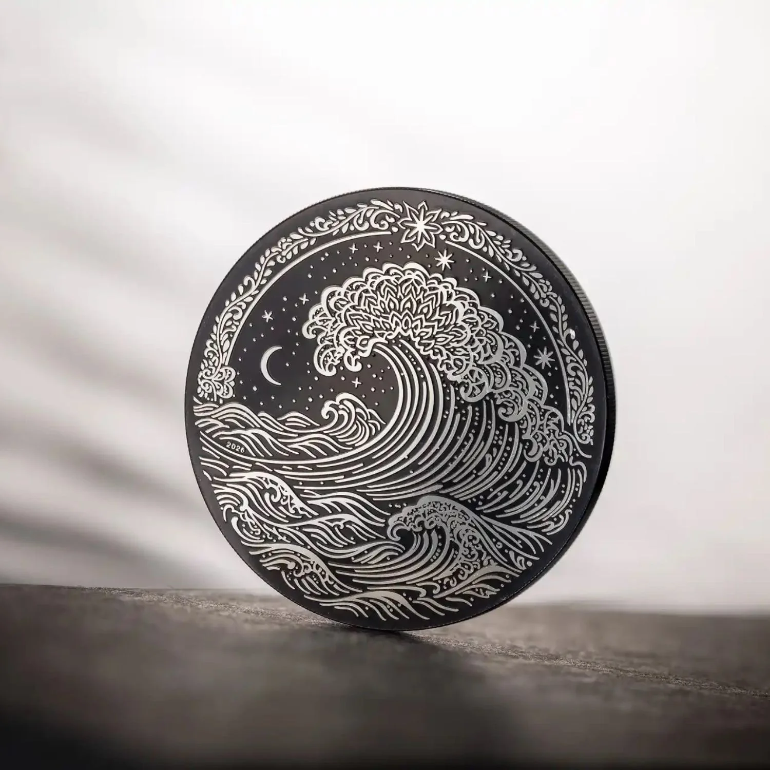 Wave 2026 $5 Obsidian Black 1oz Silver Coin - Image 3