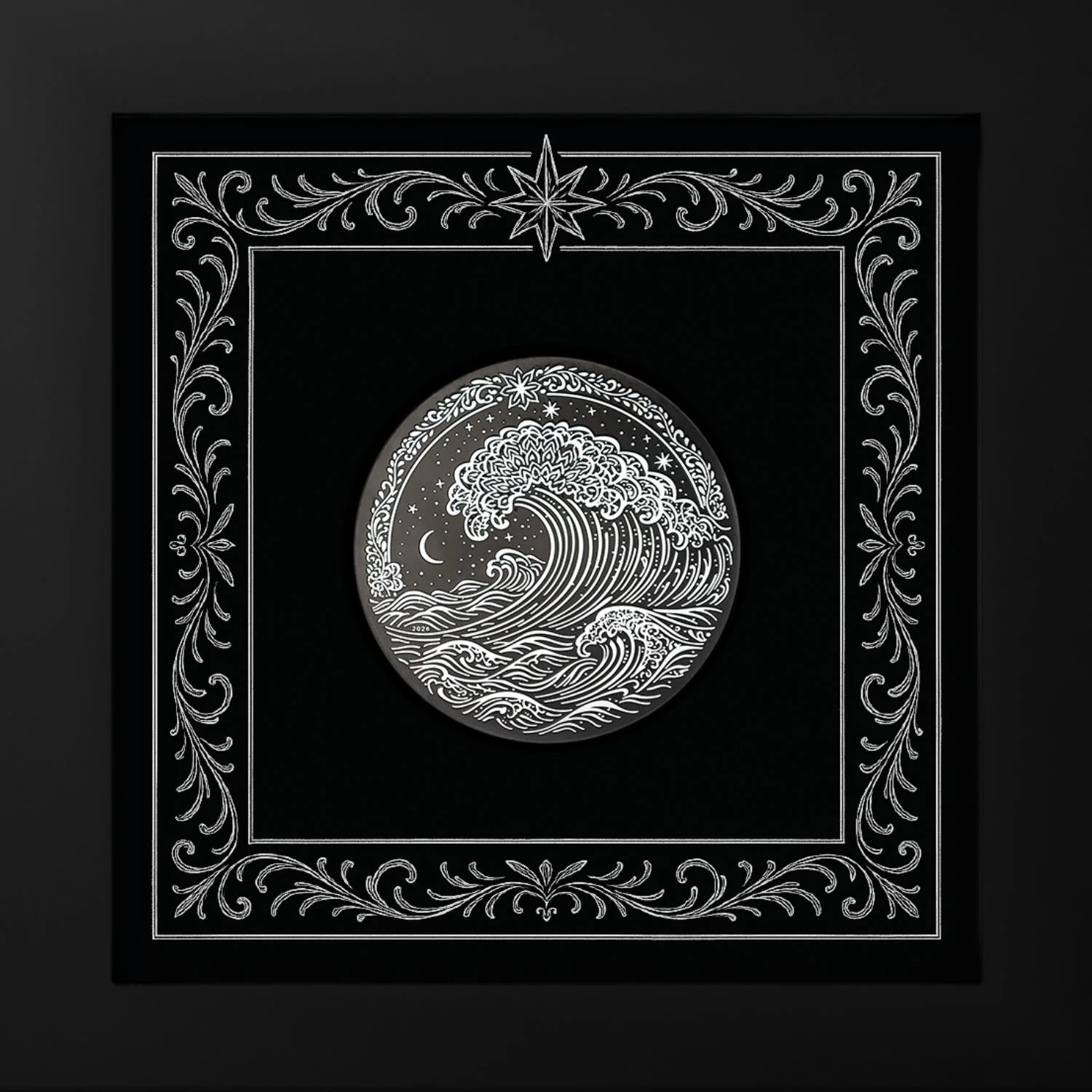 Wave 2026 $5 Obsidian Black 1oz Silver Coin - Image 4