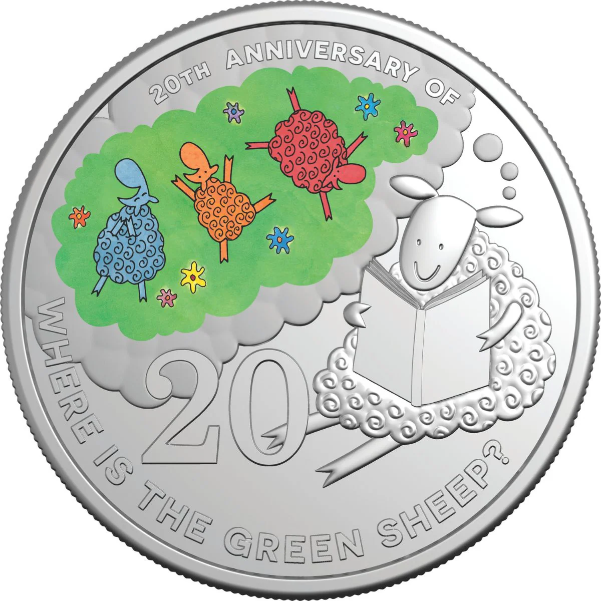 Australia Where is the Green Sheep 20th Anniversary 2024 20c Colour Cupro-Nickel Uncirculated Coin - Image 2