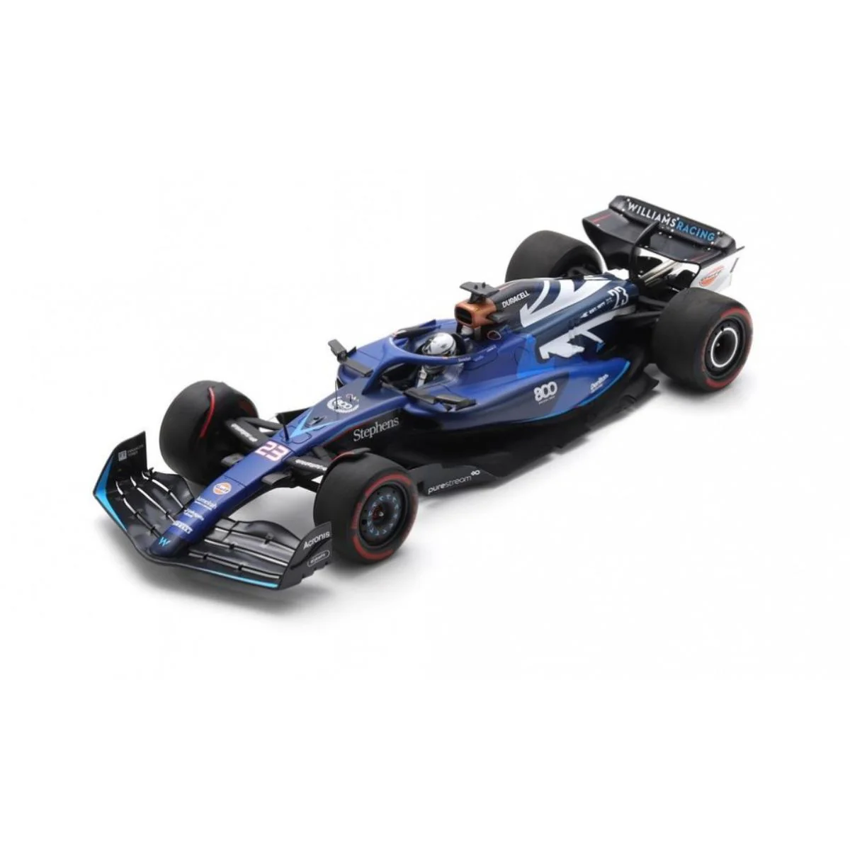 Williams F1 FW45 No.23 Williams Racing Alexander Albon 8th British GP 2023 - 1:18 Scale Resin Model Car