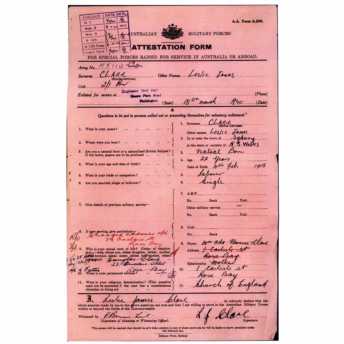 Second World War Medal Group of Seven (POW Private LJ Clare, 2/12 Australian Infantry Battalion) - Image 3