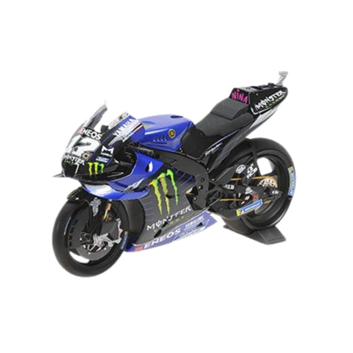 YAMAHA YZR-M1 - MONSTER ENERGY YAMAHA MOTOGP - MAVERICK VINALES - MOTOGP 2021 - 1:12 Scale Diecast Model Motorcycle