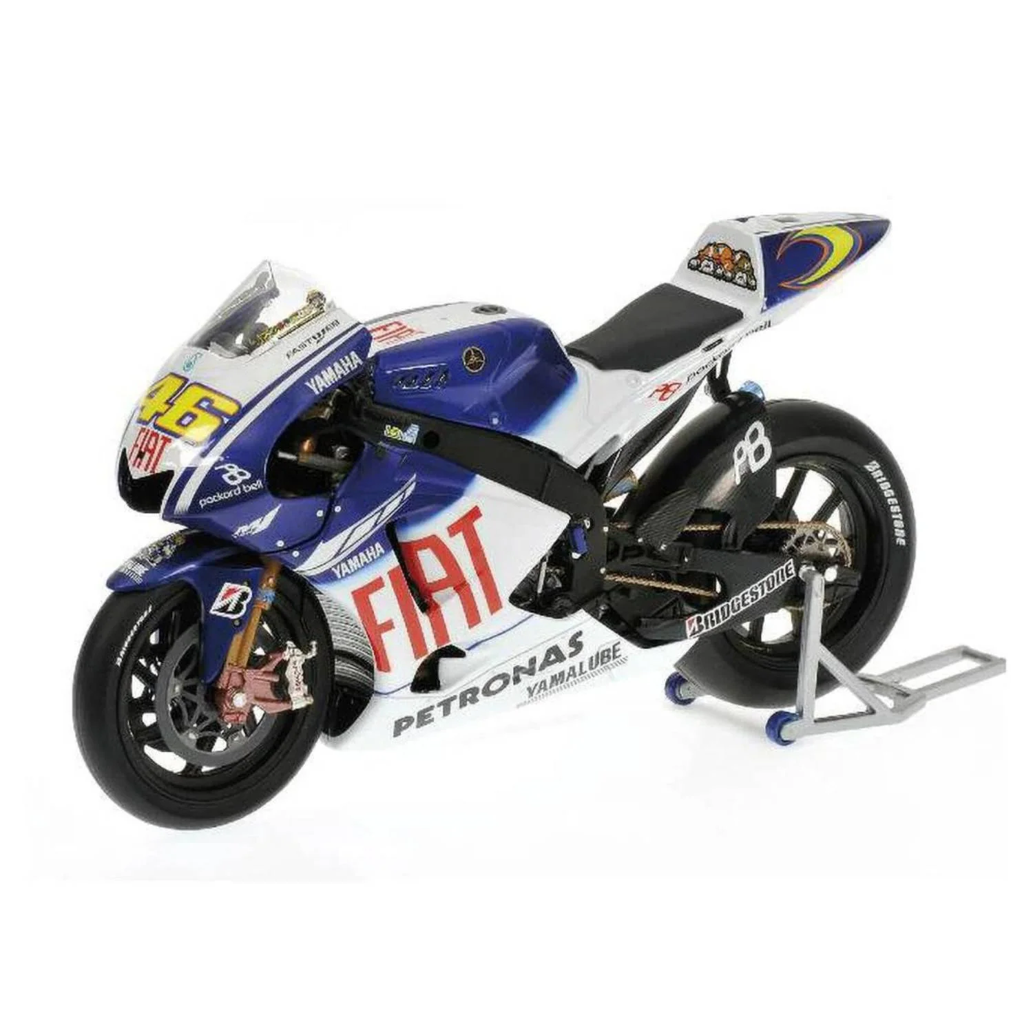 YAMAHA YZR-M1 - TEAM FIAT YAMAHA - VALENTINO ROSSI - WORLD CHAMPION MOTO GP 2009 - 1:12 SCALE MODEL MOTORBIKE