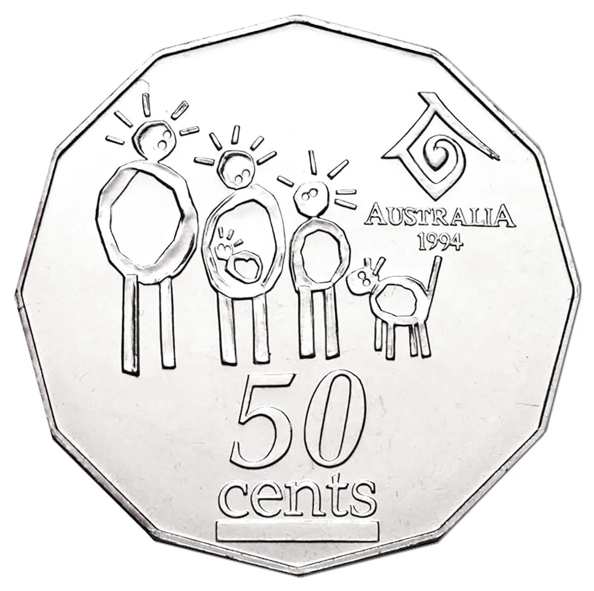 Australia International Year of the Family 1994 50c Cupro-Nickel Uncirculated Coin Pack - Image 3